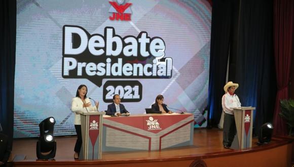 Pedro Castillo y Keiko Fujimori debatieron propuestas sobre Educación. Foto: GEC.