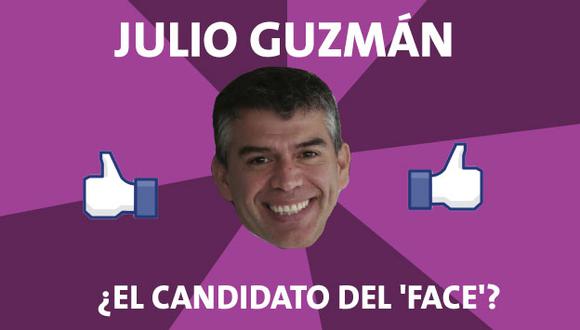 Julio Guzmán aún no logra un crecimiento sustancial en las encuestas, a pesar de figurar notablemente en redes sociales. (Perú21