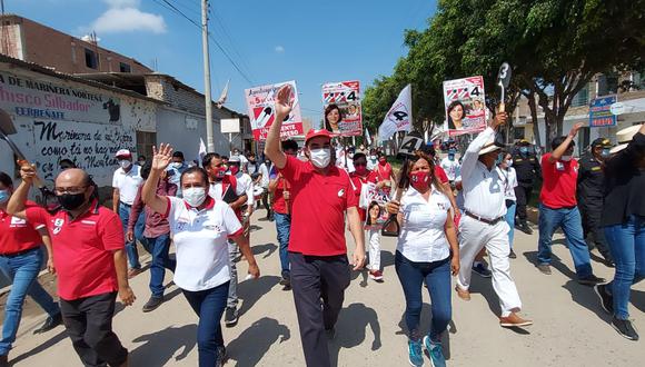 Lescano, candidato de AP, en una actividad en Ferreñafe. (Foto: Acción Popular)