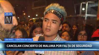 Fanáticos de Maluma reclaman tras la cancelación de concierto del cantante de reguetón