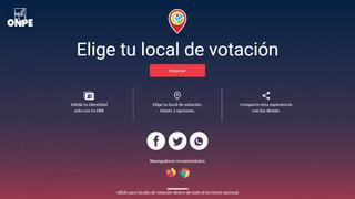 ONPE: conoce las regiones con más ciudadanos que ya eligieron su local de votación