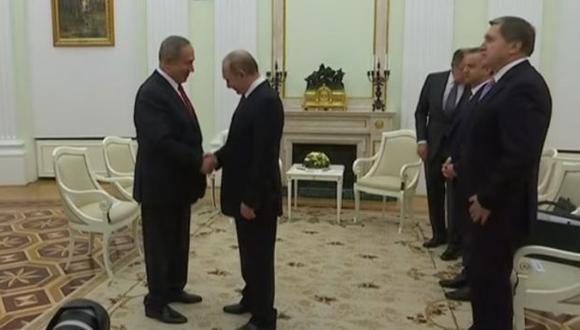 Benjamín Netanyahu se reúne por cuarta vez con Putin (Captura)