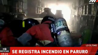 Mesa Redonda: bomberos controlan amago de incendio en galería del jirón Paruro