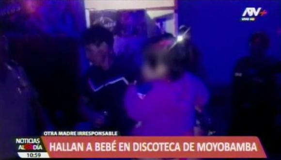 Serenos y PNP hallan a una niña de un año en discoteca de Moyobamba. (Video: ATV+)