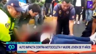 Choque entre auto y motocicleta deja una menor muerta en Chimbote [VIDEO]