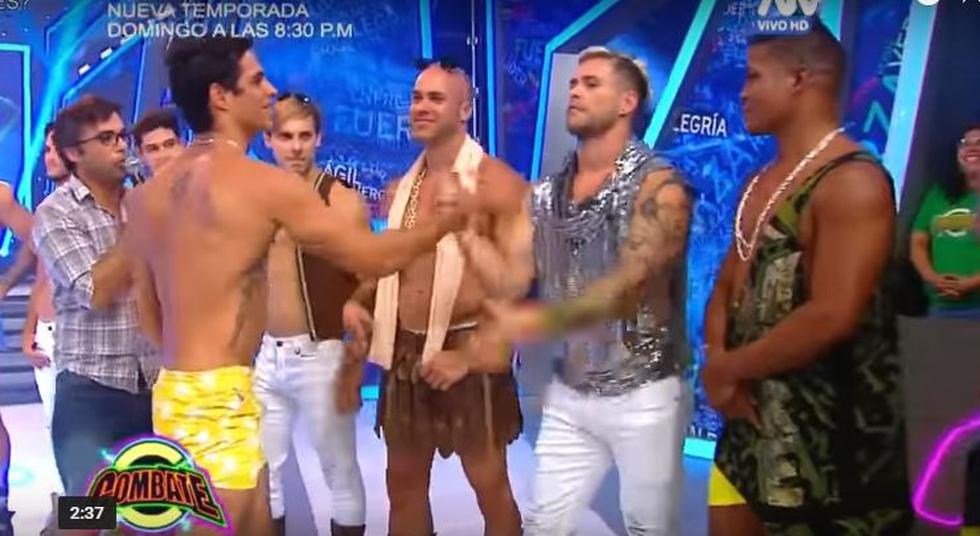 Nadador Mauricio Fiol y Pancho Rodríguez por poco y se van a las manos durante la emisión en vivo del programa.  (ATV)