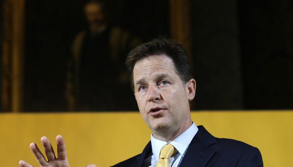 Nick Clegg, ex viceprimer ministro del Reino Unido. (Foto: AP)