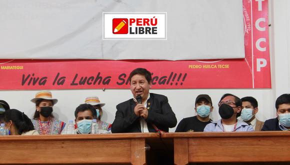 Guido Bellido participó el último fin de semana en un congreso partidario del partido oficialista Perú Libre en Arequipa. (Foto: Facebook de Perú Libre)