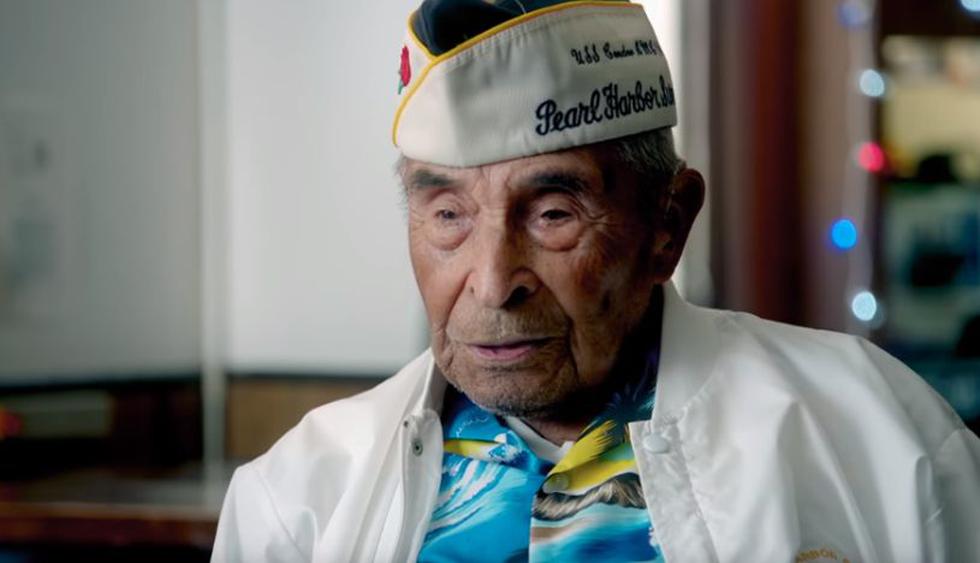 Raymundo Chávez, el superviviente más longevo de Pearl Harbor fallece a los 106 años | Foto: Captura TV