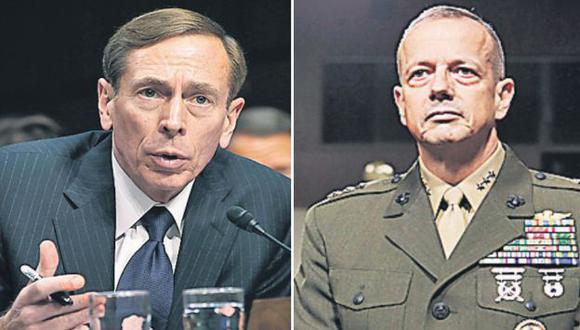EN LA MIRA. General John Allen (der.) implicado en caso Petraeus. (Reuters)