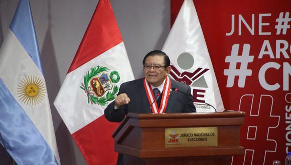Jorge Luis Salas Arenas fue elegido presidente del JNE hasta el 2024. (Foto: JNE)