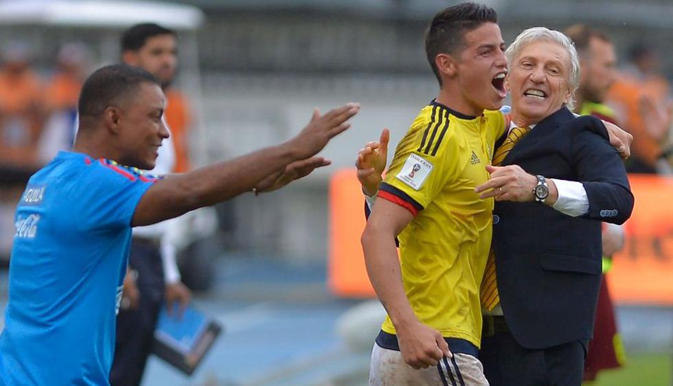 Colombia venció 2-0 a Venezuela y escala posiciones en las Eliminatorias Rusia 2018. (AFP)