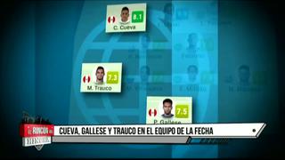 Tres peruanos figuran en el equipo ideal de la jornada
