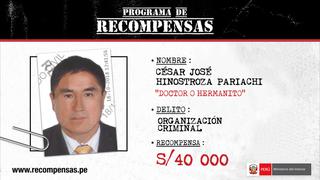 Ex juez César Hinostroza es incluido en 'Lista de los más buscados' y ofrecen S/40 mil por su paradero