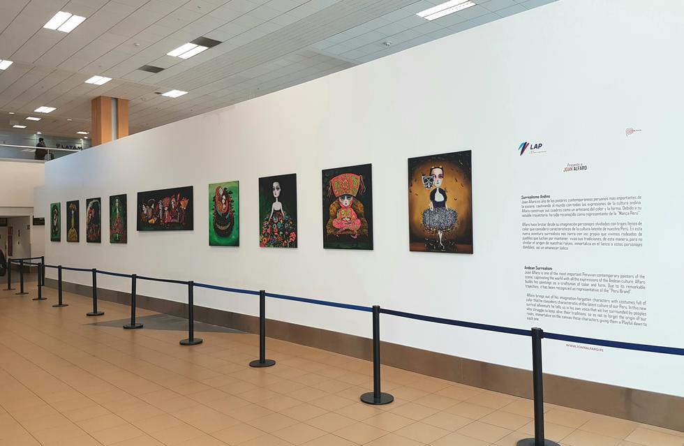 'Surrealismo Andino' se presenta en el Hall de llegadas internacionales del aeropuerto Jorge Chávez (Difusión).