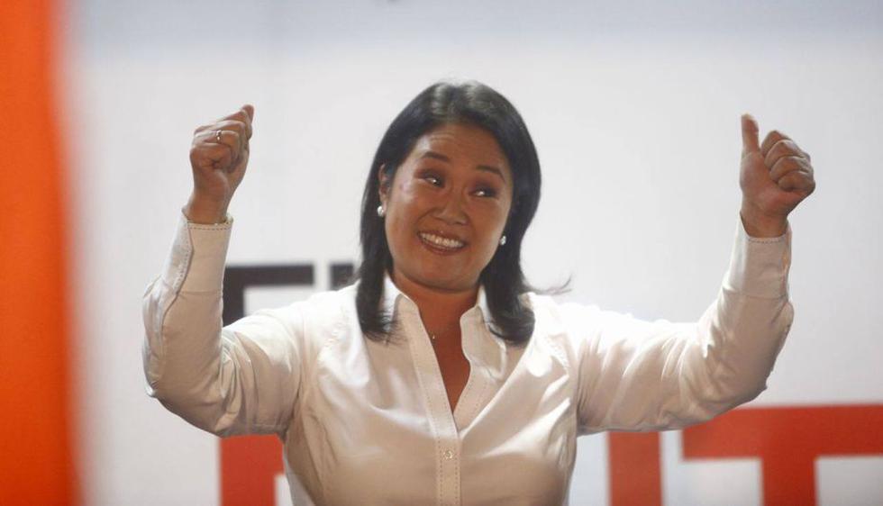 Keiko Fujimori agradeció a quienes votaron por ella y a sus colaboradores. (Renzo Salazar)