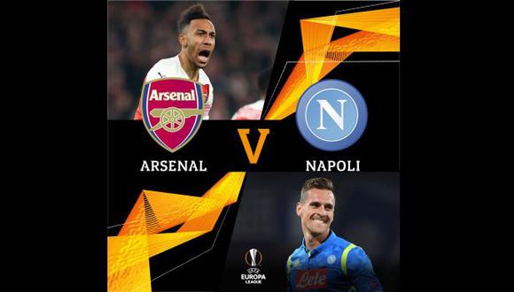 Arsenal y Napoli buscarán un lugar en semifinales de la Europa League. (Foto: UEFA)