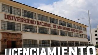 Sunedu otorga licencia institucional a Universidad Nacional de San Antonio Abad
