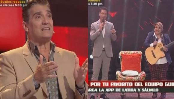 “La Voz Perú”: Guillermo Dávila lloró en vivo con la interpretación de Marcela Navarro. (Foto: Captura)