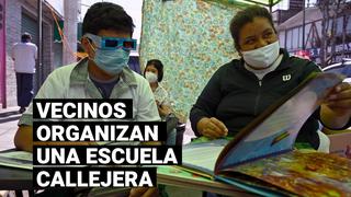 México: Vecinos instalan una escuela callejera para que los niños accedan a la educación a distancia