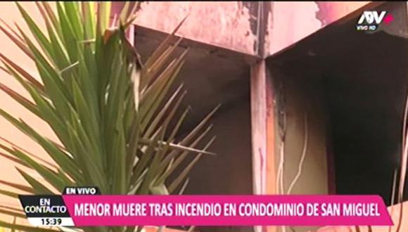 El hecho ocurrió en un complejo habitacional situado en la avenida Alfonso Ugarte, en San Miguel. (ATV+)
