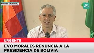 Álvaro García Linera, vicepresidente de Bolivia, reitera su lealtad a Evo Morales tras su renuncia