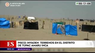 Familias invaden terrenos en el distrito de Túpac Amaru Inca en Pisco