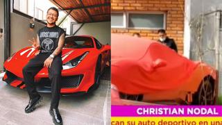 Christian Nodal confirmó el choque de su lujoso Ferrari de más de 350 mil dólares