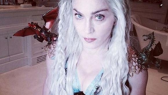 Madonna se disfraza de la "madre de los dragones" de Game of Thrones. (Internet)