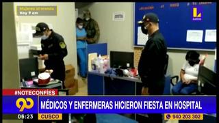 Cusco: Policía interviene fiesta de médicos y enfermeras dentro de hospital