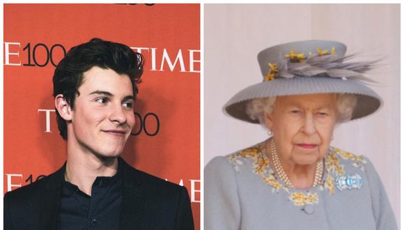 Shaw Mendes y la reina Isabel II del Reino Unido. (Foto: Instagram | AFP)