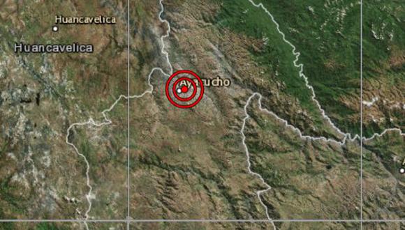 El movimiento telúrico se produjo a las 00:53 horas del lunes. Su epicentro fue ubicado a 3 kilómetros al este del distrito de Ayacucho, en Huamanga.