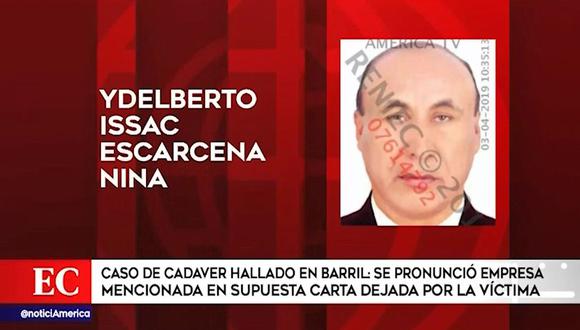 Protisa Perú lamentó la muerte del empresario Ydelberto Escarcena Nina (Captura: América Noticias)