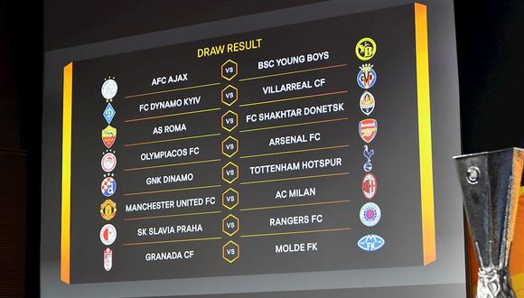 Así quedaron los emparejamientos de octavos de final de Europa League 2021. (Foto: EFE)