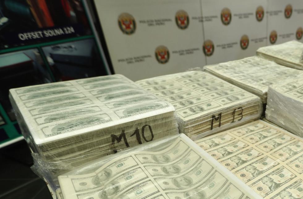 La Policía Nacional capturó en Lurigancho-Chosica a una banda con 20 millones de dólares falsos. (Canal N)