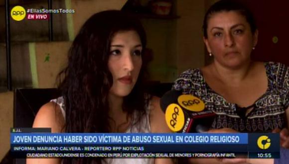 Joven denuncia haber sido víctima de abuso sexual en colegio religioso (Captura: RPP Noticias)
