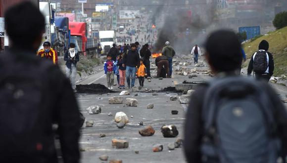 Manifestaciones en Puno. (Foto: EFE/ José Sotomayor)
