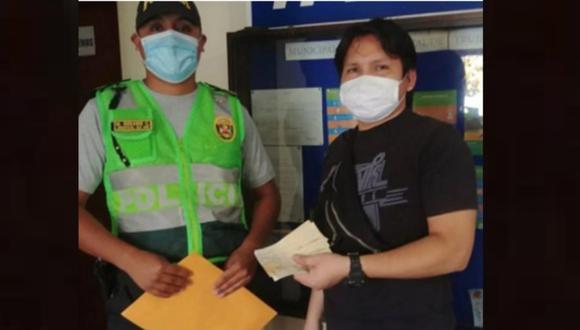 El suboficial PNP Rosario Castro buscó al propietario de los cheques y se los devolvió