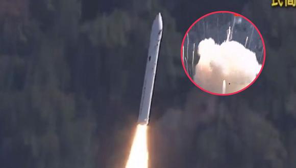Cohete explotó poco después de despegar. (Foto: captura)