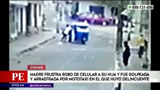 Comas: madre se lanza a mototaxi para evitar el robo del celular de su hija
