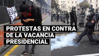 Cercado de Lima: Enfrentamientos con bombas lacrimógenas entre manifestantes y policías tras vacancia