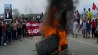 Olmos: Bloquean vías en protesta por obras en la nueva ciudad [VIDEO]