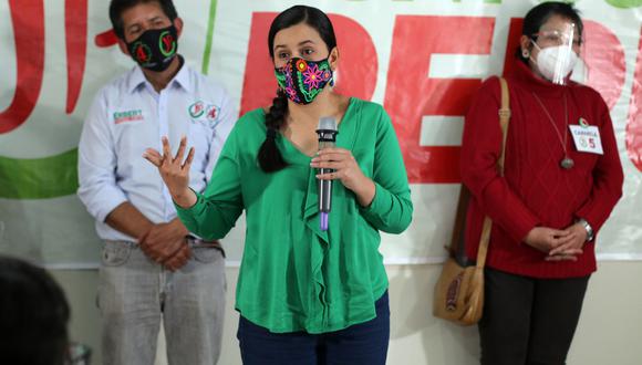 Verónika Mendoza pidió un protocolo contra el COVID-19 en campaña, luego que Julio Guzmán diera positivo para coronavirus. (Foto: GEC)