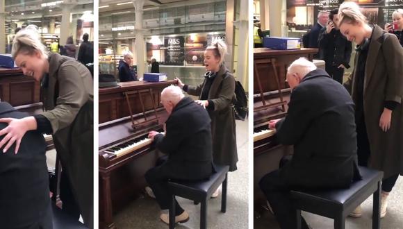 Una cantante y un anciano protagonizaron uno de los videos más emotivos de las redes sociales. (Foto: theCHIVE en Facebook)