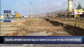 Sedapal informa que restableció el servicio de agua potable en Punta Negra [VIDEO]
