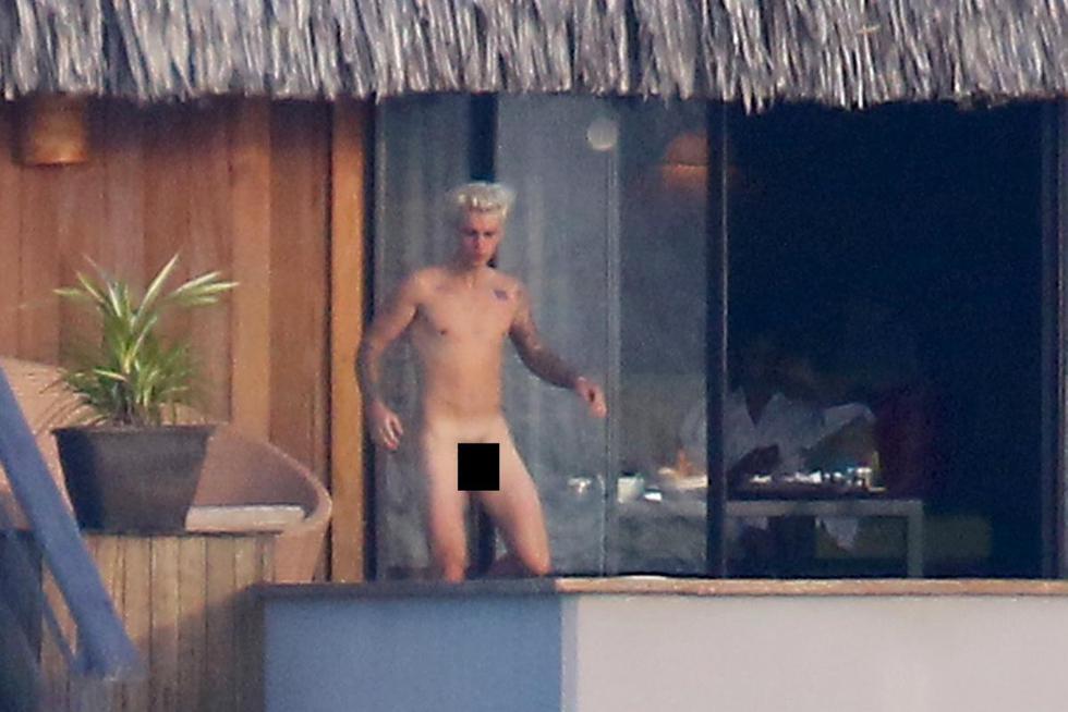 Difundieron fotos del cantante Justin Bieber completamente desnudo. (New York Daily News)