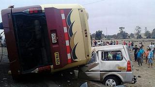 Ica: Choque entre bus interprovincial y camioneta dejó dos muertos