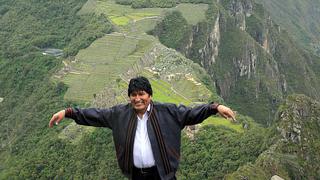 Evo Morales subió en tiempo récord el Huayna Picchu