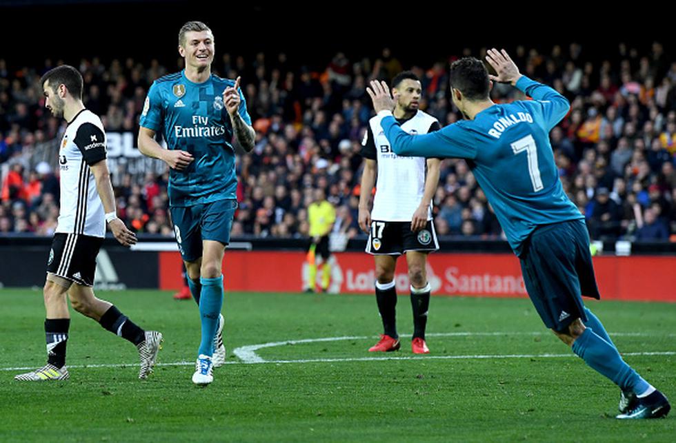 Cristiano Ronaldo marcó un 'doblete' en la victoria. (Getty Images)