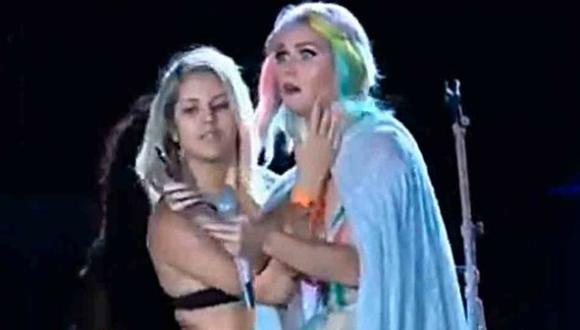 Katy Perry puso esta cara por lo que sucedió en Rock in Rio. (YouTube)